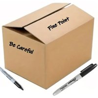 12pcs Basic Black Permanent Marker Pens, Fine Tip, Waterproof, Quick Drying