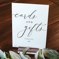 Elegant Acrylic Wedding Sign: Cards & Gifts for Receptions, Weddings, and Parties - No Feathers, No Power Needed