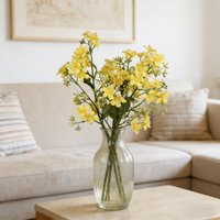 23.6 Inch Faux Wildflower Branch Home Ramadan Decor Wedding Floral Arrangement Short Stem Photography Props