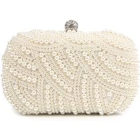 Pearl Clutch Bags Women Purse Ladies white Hand Bags Evening Bags for Party Wedding black Shoulder Bag Bolsa Feminina