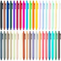 20pcs Cute Macaron Color Simple Retractable Black Gel Pen Girl Ballpoint Pen Student Pen
