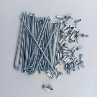 Electric Bicycle Spokes 12G Diameter 2.5mm Length 70-185mm Spokes #45 Steel + Nipples 36pcs/lot