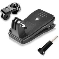 360° Rotation Backpack Strap Mount Clamp Clip Holder Kit for GoPro Hero 13 12 11 DJI Osmo Action 5 Pro 4 Insta360 Accessories