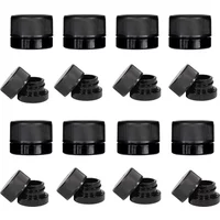 12 Pieces Glass Black Concentrate Container with Child Resistant Cap
