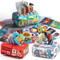 Baby Tissue Box Montessori Educational Toys Colorful Soft Sensory Toy For Toddler Finger Exercise Pumping Silk Scarf Gifts 0-18M