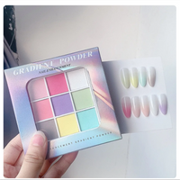 9Colors Solid Patting Nail Powders UV Polish Decoration Shimmer Fine Glitter Gradient Matte Pat Pat Manicure Polish Deco Powder