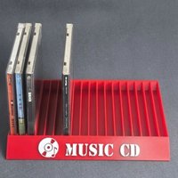 CD Disc Holder 12-Compartment Desktop Organizer Simple Minimalist CD/DVD Rack