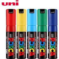 1pcs Posca Art Marker with Broad Chisel Tip 8K/17K Uni Acrylic Paint Pens for Artists Supplies Fabric Painting Advertising Manga