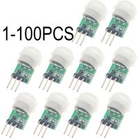 1-100PCS Mini IR Pyroelectric Infrared PIR Motion Human Sensor Automatic Detector Module AM312 Sensor DC 2.7 To 12V
