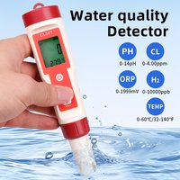 5 In 1 Chlorine Meter PH Meters ORP H2 Temp Cl2 Detector Water Quality Monitor Test Tool Filter for Swimming Pool SPA Water