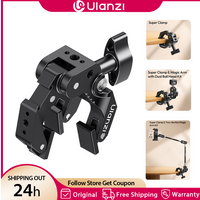 Ulanzi CO78 Super Clamp Magic Arm kit with 360° Dual Ballhead 1/4 Screw Cold Shoe for DSLR Camera Accessories Studio Photography