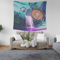 Gaslight Gatekeep Girlboss Vaporwave Arizona Green Tea Waterfall Wall Tapestry Decorative Hanging Art for Bedroom Living Room