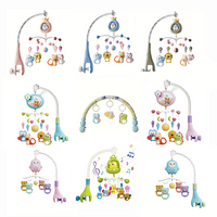 Musical Baby Crib Mobile with Projector Remote Control Night Light Sensory Hanging Toy for Newborns Infant Stroller