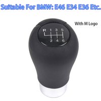 ZK Car Gear Shift Knob 5 6 Speed Shift Knob Gear Lever Gear Shift Handbal For BMW E36 E46 E34 Transmission Knob PU leather