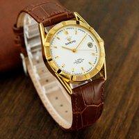Shanghai Watch Men Vintage Automatic Mechanical Wristwatches Antique Diamond Brand 34mm Golden Watches Retro Self-wind Clocks