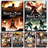 A-Attack on Titan Anime Poster Stickers HD Waterproof Painting Wall Art for Bedroom Living Room Home Decor Decoration Gift