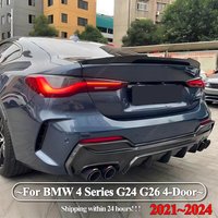 M4 Style Rear Bumper Lip Trunk Spoiler Wing For BMW 4 Series G24 G26 420i 430i i4 M50 4-Door Gran Coupe 2021-2024 Black Tuning