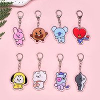 1/8Pcs Korean K-Pop Boy Band Bangtan Boys Acrylic Keychain Cute Backpack Pendant Bag Charms Accessories Decoration Holiday Gifts