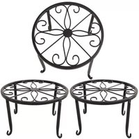 Ornate Hollow-Out Iron Plant Stand Set – Decorative Garden Planter Holder for Indoor & Outdoor Use, Ideal for Balcony, Corridor