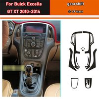 Car Interior Sticker Gear Box Protective Film For Buick Excelle GT XT 2010-2014 Car Gear Panel Sticker Carbon Fiber Black