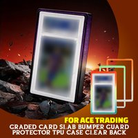 Glitter TPU Slab Bumper Guard Case Holder Protective Skin Display Sleeves with Clear Back for ACE Graded Trading Card