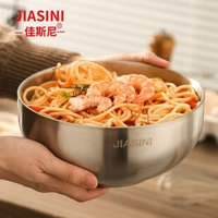 Stainless Steel Double-Layer Bowl, Anti-Scalding Thermal Insulation Bowl, Large Capacity Bowl, Stainless Steel Large Soup Bowl, Salad Bowl
