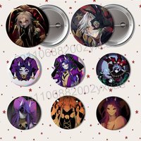 purple Jester Pierrot Freak Circus HD Print 58mm 44mm Round Lapel Pins Pretty Derby Round Display Brooches Brooch Badges