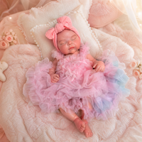 Sleeping Peaches Open Mouth 18Inch bebe reborn de silicona Girl Dolls With Open Mouth Painted Skin & Unpainted Newborn Doll
