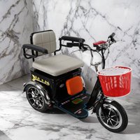 350 W 48 V 3-Rad-Elektroroller mit Stauraum 20 Ah Mini-Elektro-Dreirad für Senioren mit faltbarem Babysitz