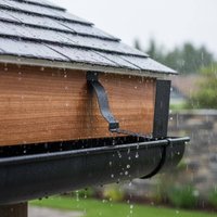 Aluminum Alloy Rain Gutter Weather Resistant Villa Downspout Conduit Gutter Water Deflector Guard Prevents Foundation Damage