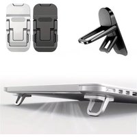 2pcs Foldable Tablet Stand Portable Notebook Support Holder Adjustable Riser Cooling Bracket Universal For Laptops PC Keyboard