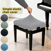 1PC Elastic Stretch Anti-dust Bench Protector Jacquard Piano Stool Cover Washable Universal for Home Makeup Stool Covers 2026