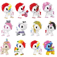 Balody Unicorn Building Blocks Rainbow Pony 3D Model Doll DIY Assembly Children Puzzle Mini Brick Figure Toys for Kid Gift