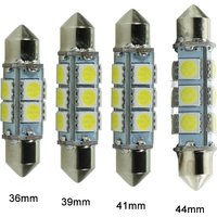 2x Led Festoon Light On Car 36mm 39mm 41mm 44mm C3W C5W C10W 12v 24v Auto Interior Dome Bulb Truck Reading Map Inside Lamp 12 V