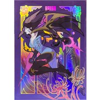 60pcs/bag Holographic Card Sleeves Anime Girl Kaasa for Standard Size Card Protectors PTCG/OPCG 66x91mm