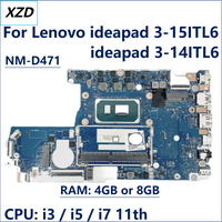 NM-D471 Mainboard For Lenovo ideapad 3-15ITL6 ideapad 3-14ITL6 Laptop Motherboard With I3 I5 I7 CPU RAM-4G 8G 100% Test Ok