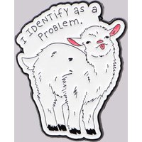 White Goat Enamel Pin Funny Sheep Brooch Pines Lapel Pins Badge on Backpack Clothing Accessories Humorous Jewelry Friends Gifts