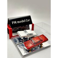 In Stock 97M 1:64 Chevrolet Impala 1964 Low Rider Red & White New Color Alloy Diecast Model Car Collectible Gift Static Display