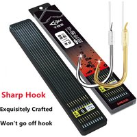 10Pair Double Fishing Hooks Rig Set With Fishing Line Hand Tied Hook Bait Tackle For Freshwater Saltwater Fishing Gear