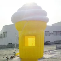 Outdoor Inflatable Ice Cream Concession Stand Booth Ice Cream Tent Portable Food Kiosk Treat Shop for Kids Events Advertising