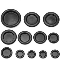 10/20/50pcs 14-150 mm Blanking Blind Rubber Wiring Grommets Hole Plug Electrical Wire Gasket Black Single Sided Circular Ring