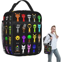 All My Sprunki Game Toys Insulated Lunch Bag for Women Children Leakproof Food Boxes Thermal Lunch Box Tote
