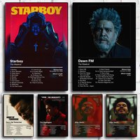 Singer T-The Weeknd Music Album Poster Modern Aesthetic Wall Art Print Minimalist Bedroom Living Room Home Decor Gift