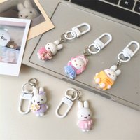 Wholesale Cartoon Miffy Keychain Cute Rabbit Y2K Style Handbag Student Backpack Decoration Keychain Girl Gifts