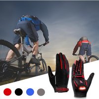 AliExpress RooRuns Men's & Women's Road & Mountain Bike Gloves with Touchscreen Function, Reflective Full-Finger Design for Outdoor Cycling