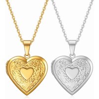 Stainless Steel Love Charm Open Heart Pendant Necklace For Women Jewelry Accessorie Valentine's Day Anniversary Gift