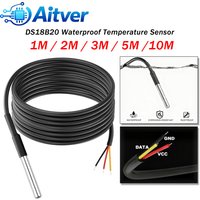 DS18B20 Wasserdichte Temperatursensorsonde 1M 2M 3M 5M 10M 3-Draht-Kabel Digitales Thermometer für Arduino ESP32 Raspberry Pi