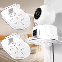 1/2Pcs Punch-Free Security Surveillance Camera Socket Stand Self-Adhesive Traceless Wall-Mounted Webcam Monitor Bracket Holder