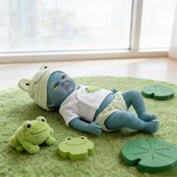 30cm Solid Silicone Fairy Avatar Yellow Eyes Newborn Doll Toy
