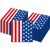 20pcs American Independence Day Napkins Disposable Dinner Paper Hand Towels Paper Guest Napkins Tissue for US Independence Party
